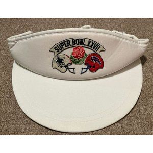 Vintage 90s 1993 Buffalo Bills Cowboys Super Bowl Golf Sun Visor Hat Cap
